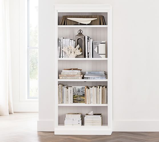 Aubrey 36 X 84 Tall Bookcase, White Bookcase 30 Inches High