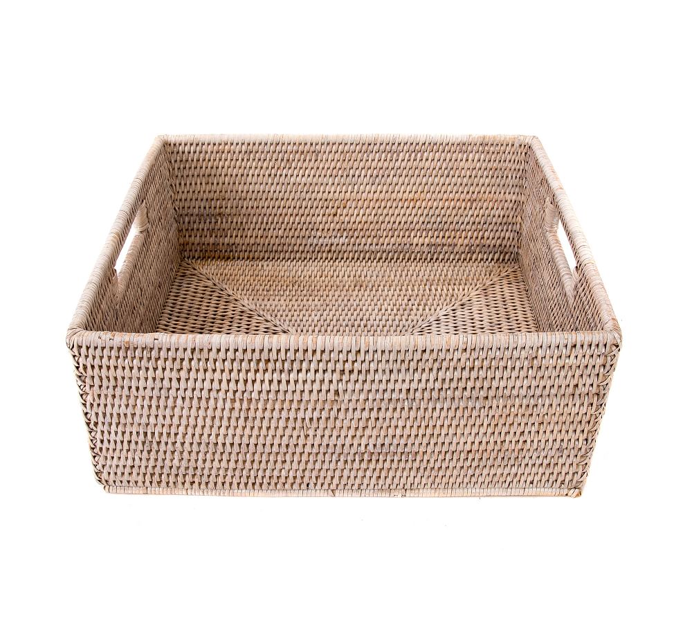 Tava Handwoven Rattan Rectangular Storage Basket | Pottery Barn