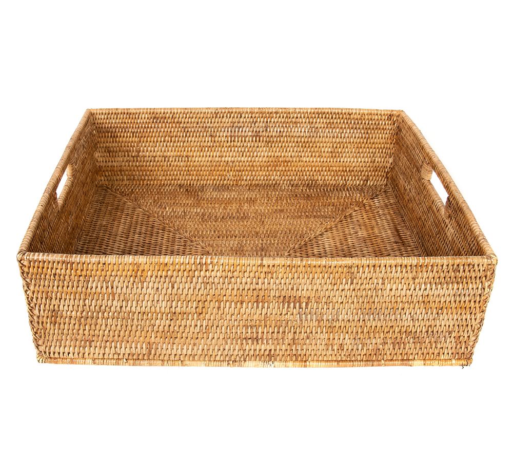 Tava Handwoven Rattan Rectangular Storage Basket | Pottery Barn