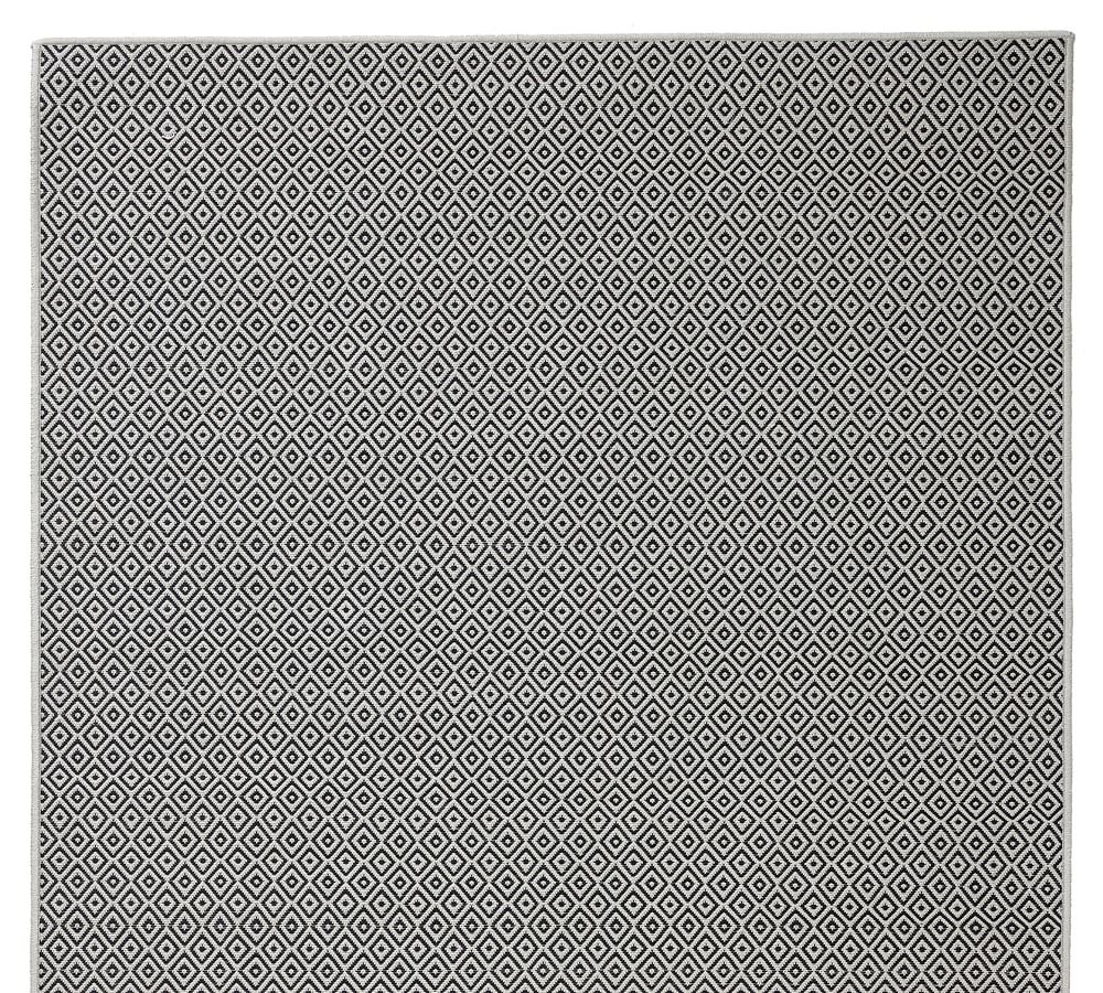 Custom Diamond Dot Synthetic Indoor/Outdoor Rug Pottery Barn