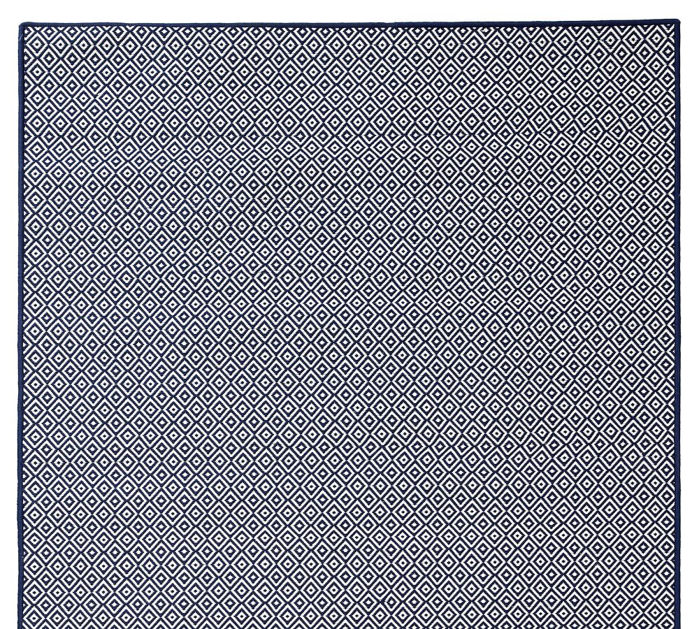 Custom Diamond Dot Synthetic Indoor/Outdoor Rug Pottery Barn
