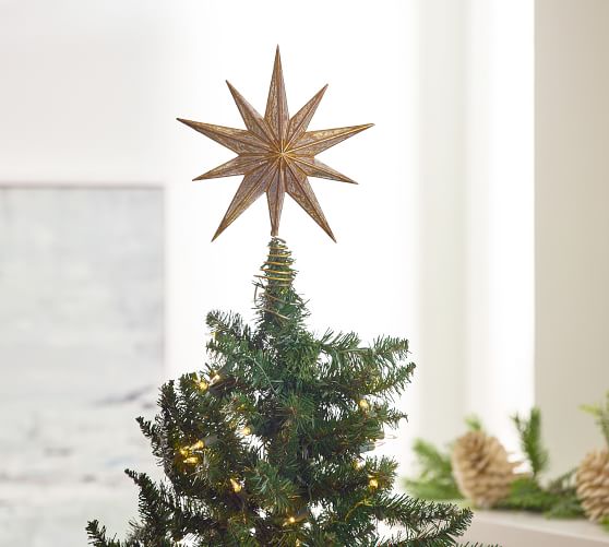 Darice Christmas Star Tree Topper 2 inches w Gold Medium 