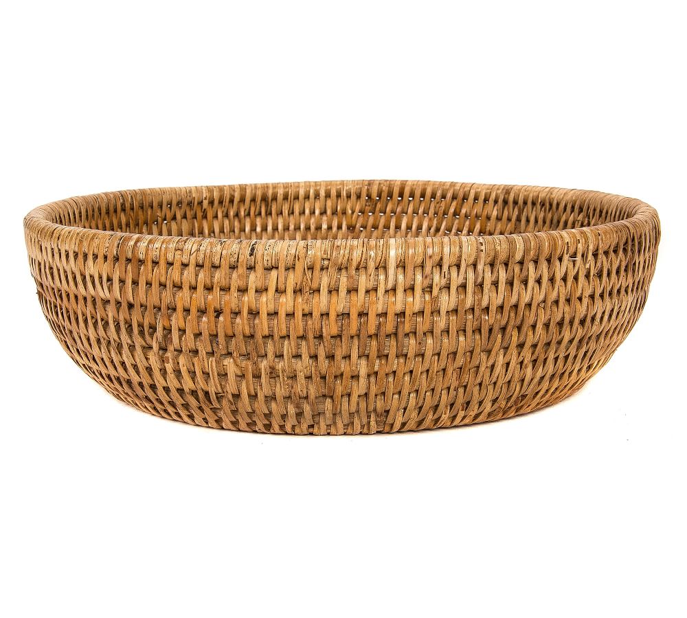 Tava Handwoven Rattan Fruit Bowl | Pottery Barn