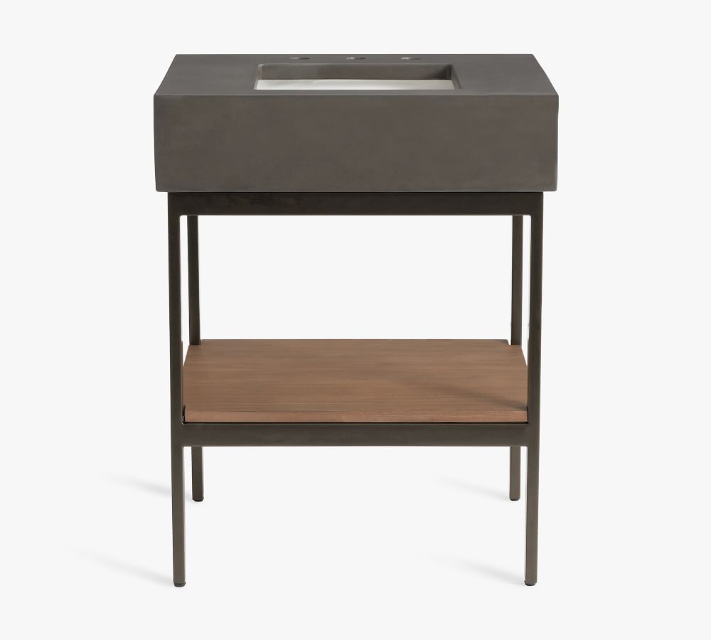 Frances 26" Concrete Top Single Sink Vanity Pottery Barn