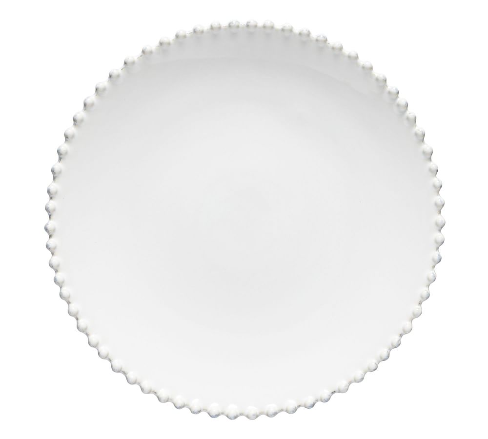 6.75 White COSTA NOVA Pearl Collection Stoneware Ceramic Bread Plate 2-Piece Set 