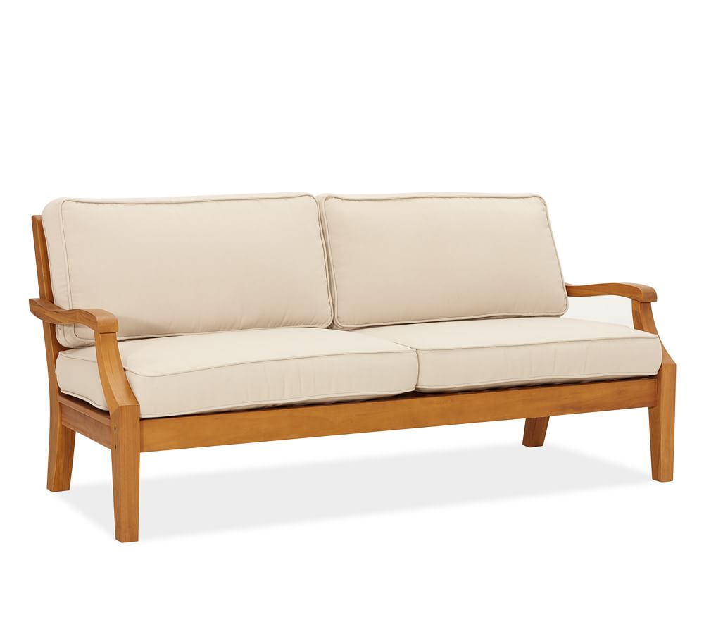 Hampstead 75.5" Teak Sofa Pottery Barn