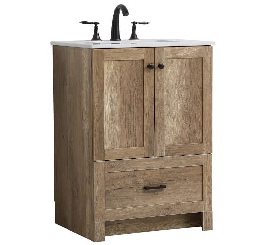 Alderson 24 Single Sink Vanity Pottery Barn - How To Install A 24 Inch Bathroom Vanity