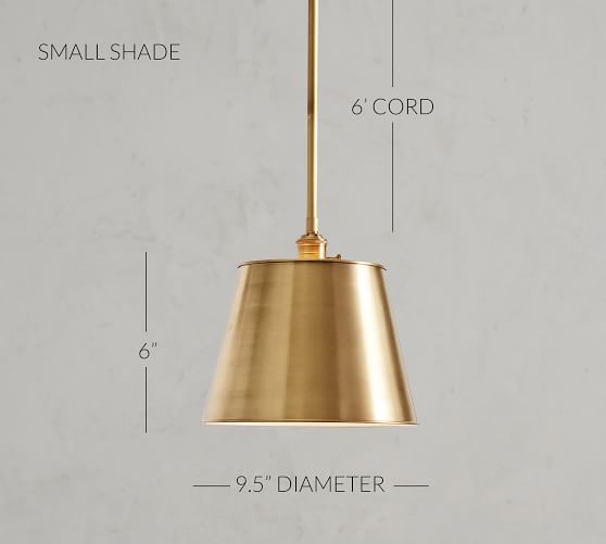 Tapered Metal Shade Cord Pendant 