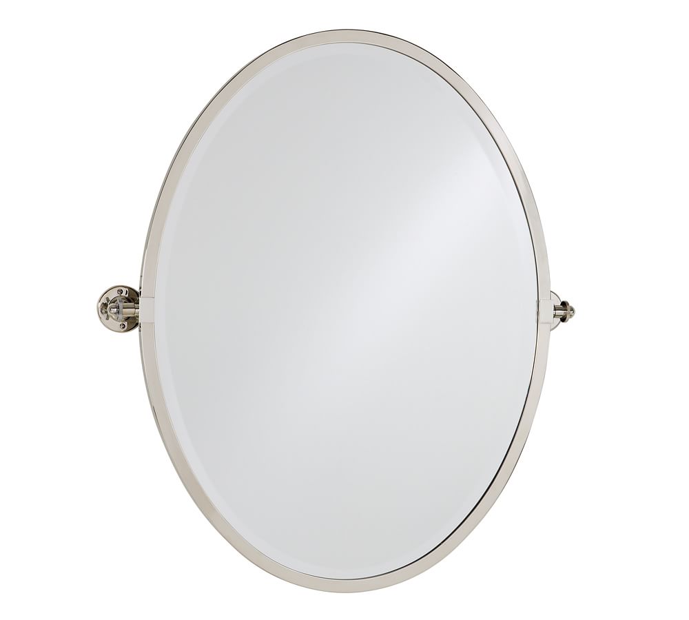 Kensington Pivot Oval Wall Mirror Pottery Barn