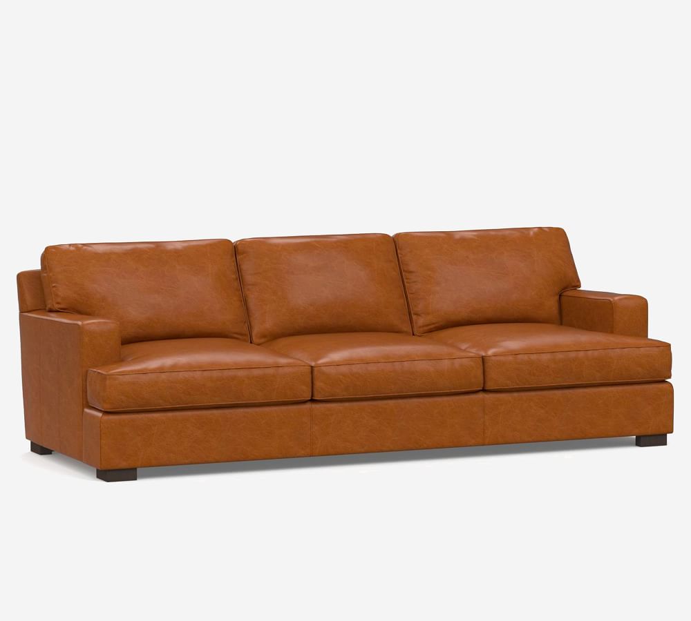 Townsend Square Arm Leather Sofa Pottery Barn