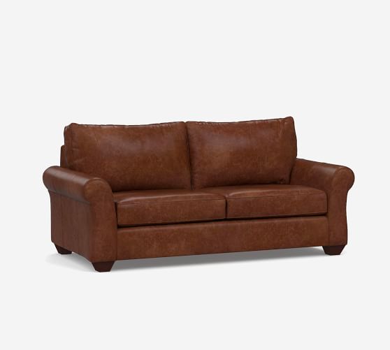 PB Comfort Roll Arm Leather Sofa | Pottery Barn