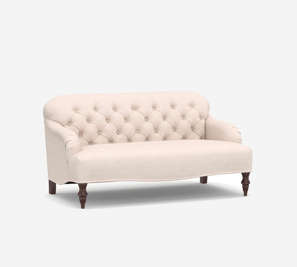 Clara Upholstered Loveseat Pottery Barn