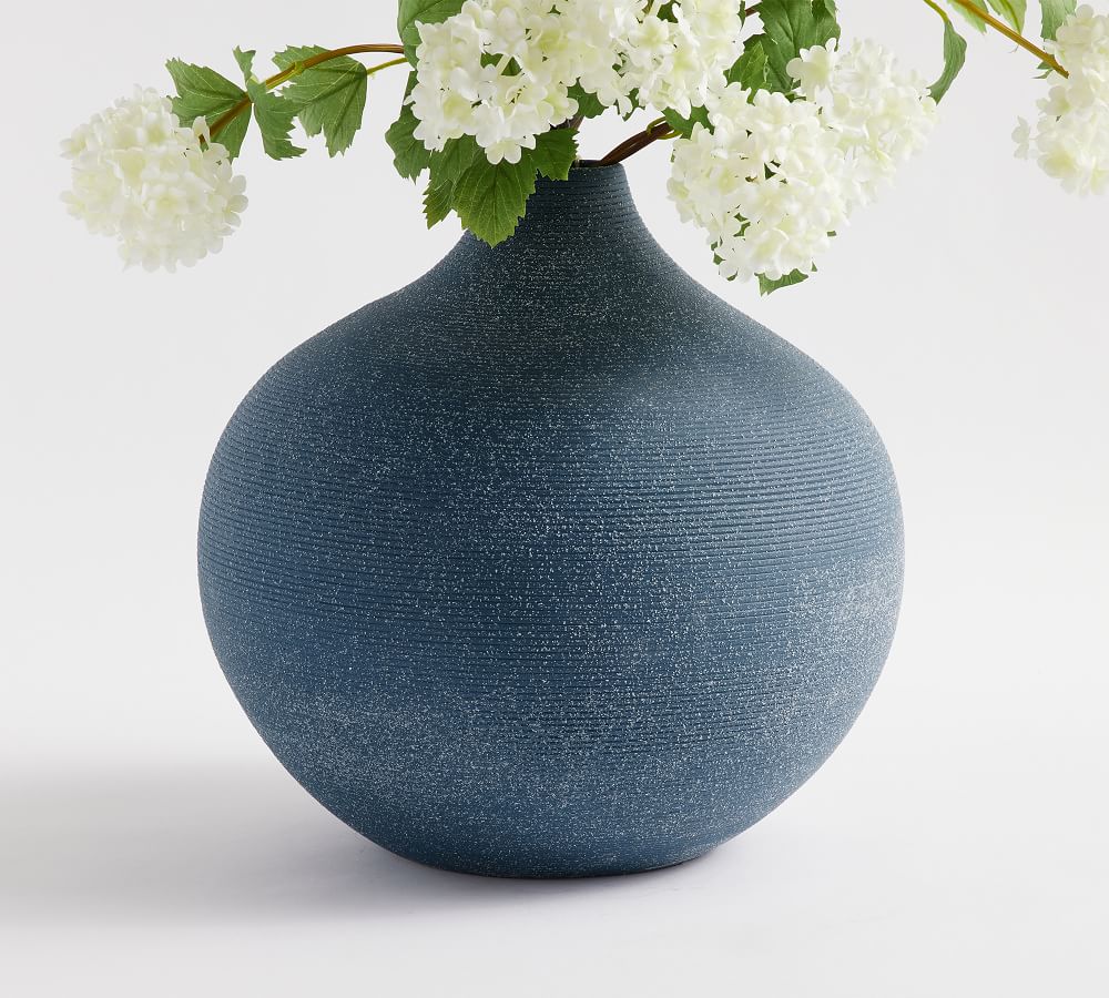 Bondi Handcrafted Terracotta Vase Collection Blue Pottery Barn