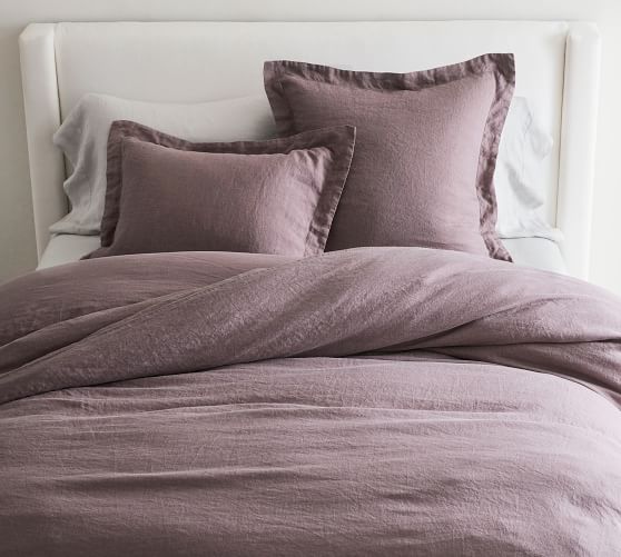 plum linen duvet cover