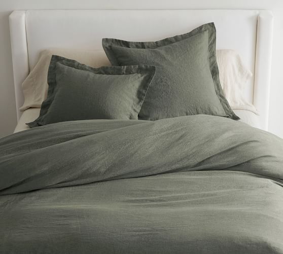 Linen Duvet Cover and 2 linen pillowcases Duvet cover bedding linen comforter LINEN DUVET COVER Linen Bedding Set in Light Gray Color