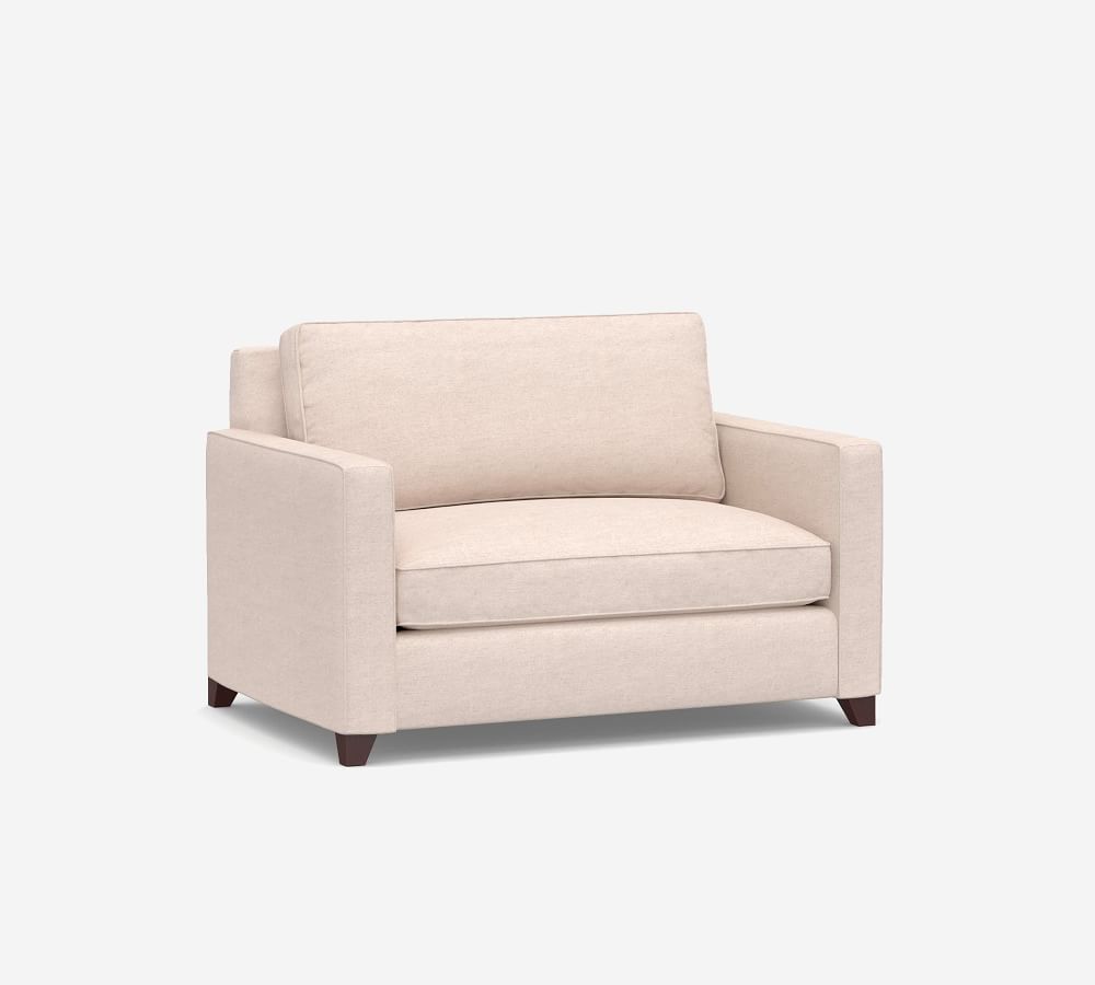 Cameron Square Arm Upholstered Twin Sleeper Sofa with Air Topper ...