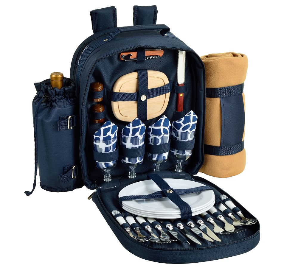 Everly Picnic Backpack Set for 4 Pottery Barn