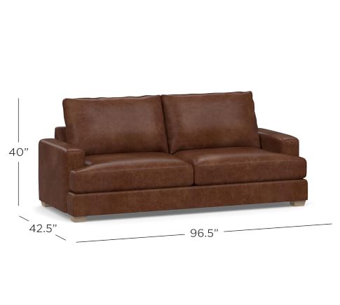 Canyon Square Arm Leather Sofa | Pottery Barn