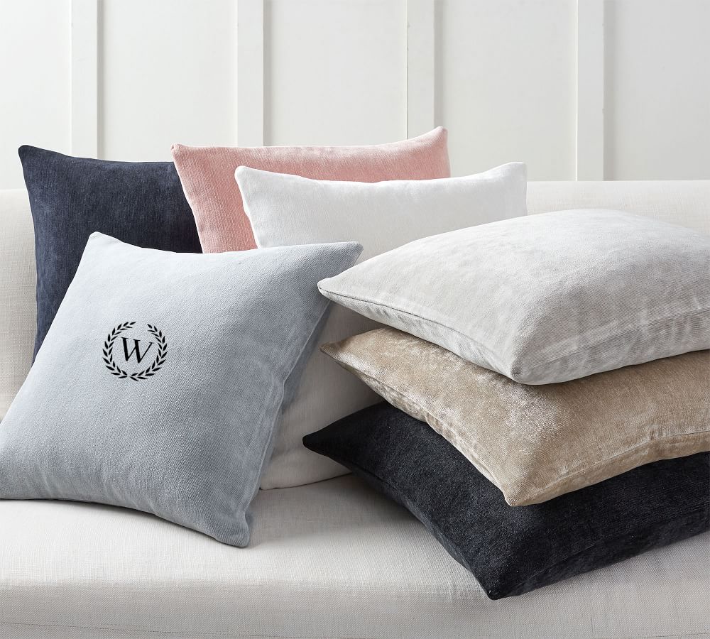 Lucia Chenille Pillow Covers Pottery Barn