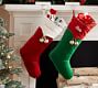 Velvet Jingle Bell Stockings | Pottery Barn