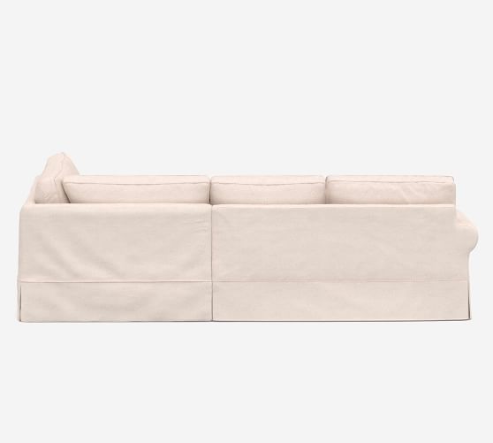 PB Comfort Roll Arm Slipcovered 3-Piece Sectional with Wedge | Pottery Barn