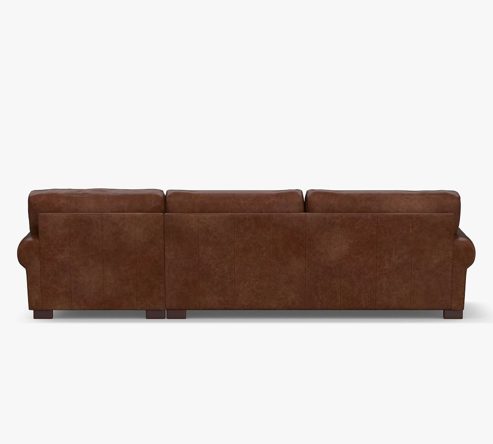 Turner Roll Arm Leather Sofa Chaise Sectional Pottery Barn