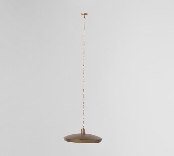 Acacia Round Metal Pendant | Pottery Barn