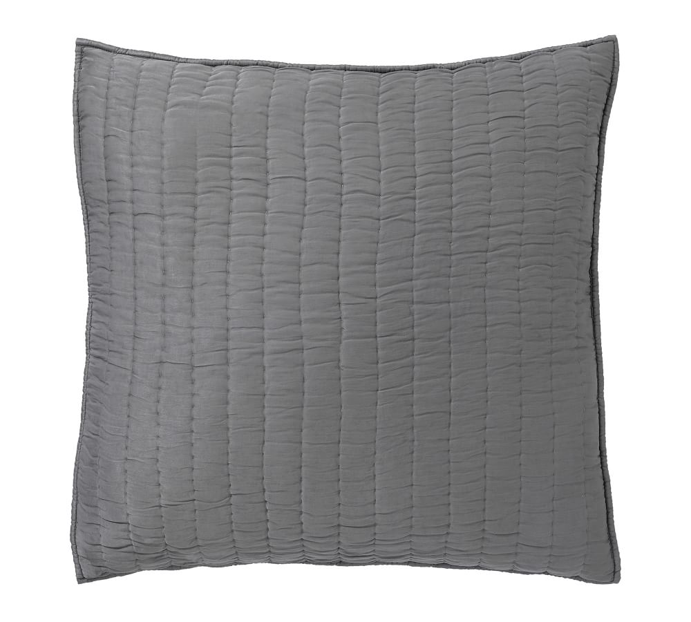 Gray Mist Cotton Silk Channel Quilt & Sham | Pottery Barn