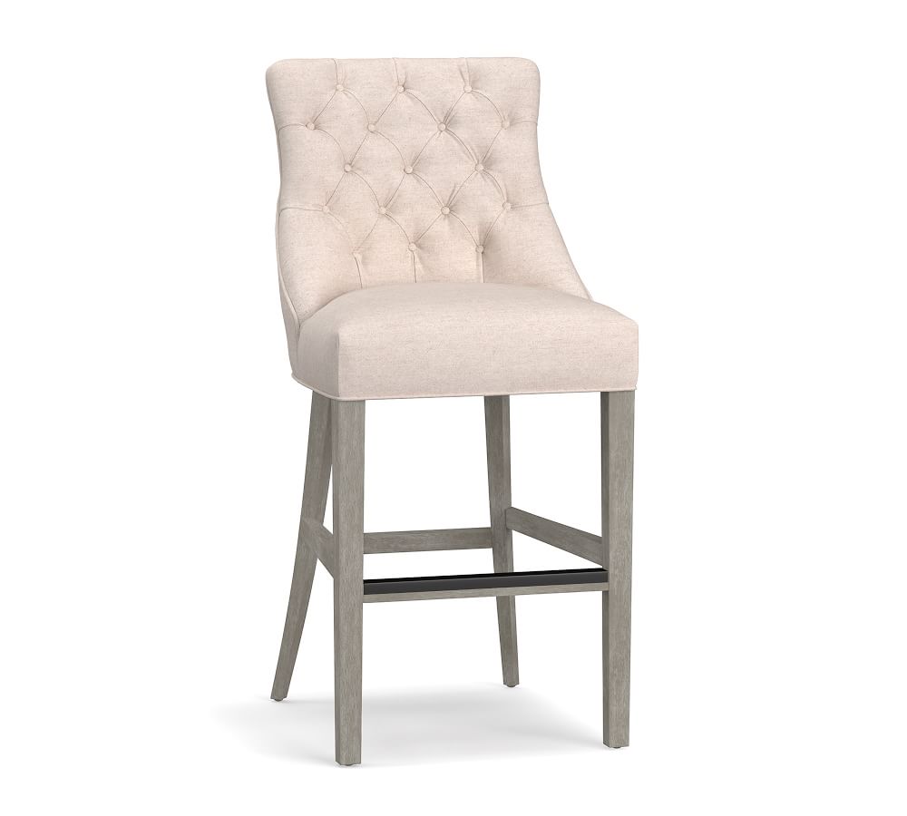 Hayes Tufted Bar Stools Pottery Barn