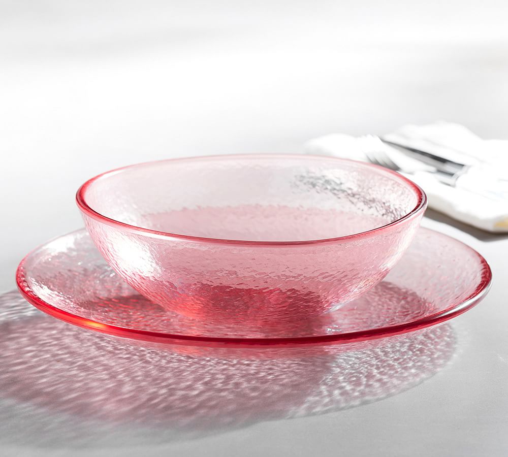 Fresca Acrylic Dinnerware, Set of 4 Pink Pottery Barn