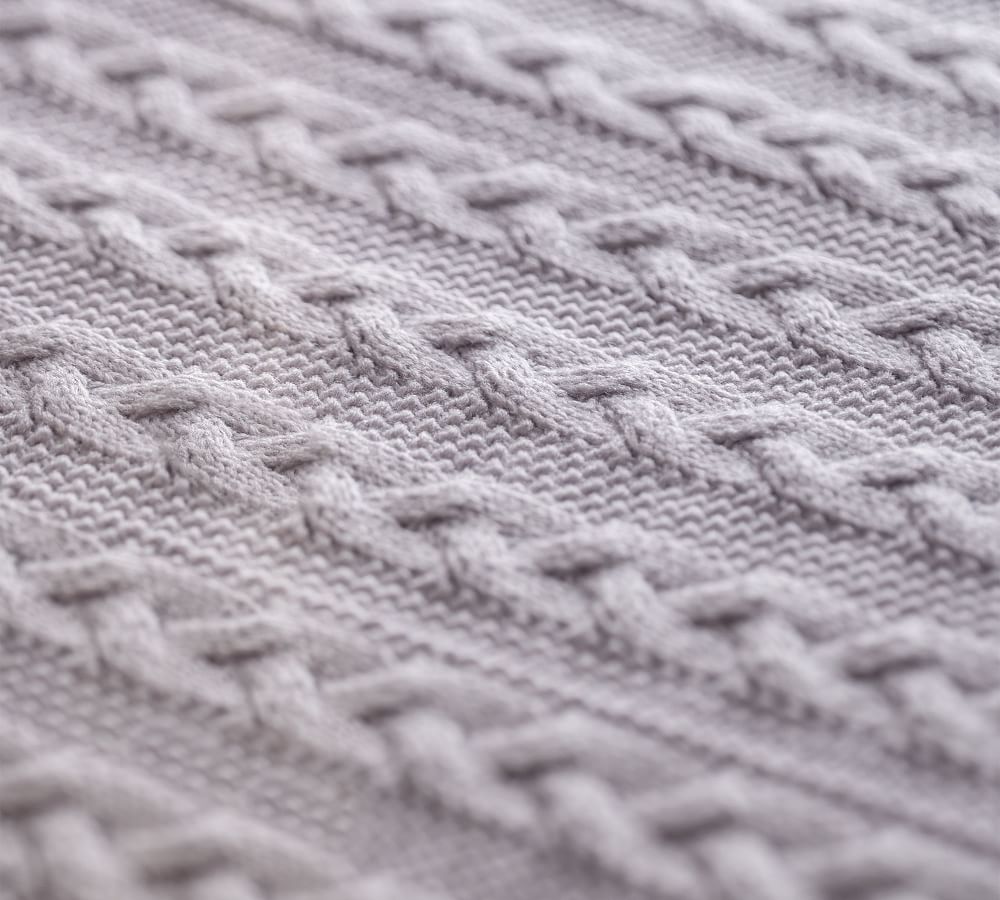 Evette Scented Cable Knit Throw | Pottery Barn