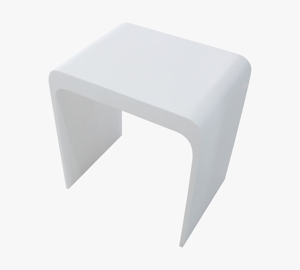 Elma Acrylic Shower Stool Pottery Barn