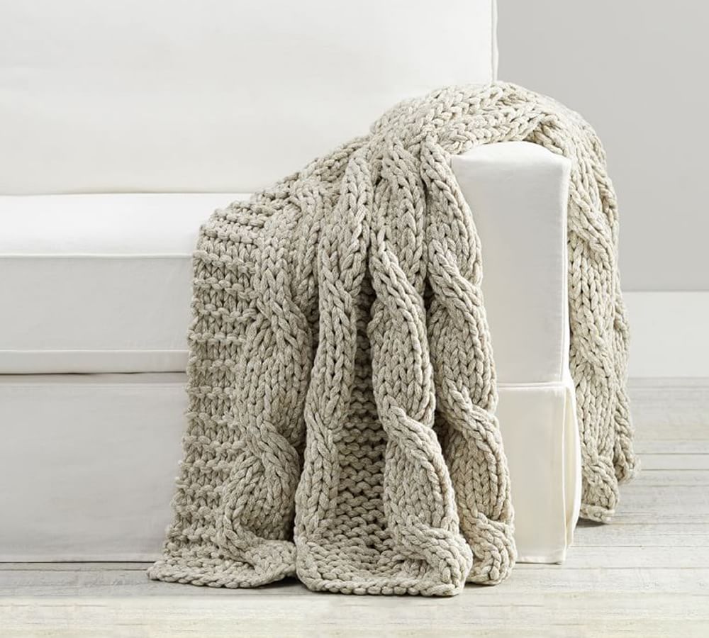 Colossal Handknit Throw Blanket | Pottery Barn