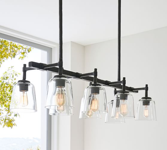 Porter Recycled Glass Linear Chandelier 