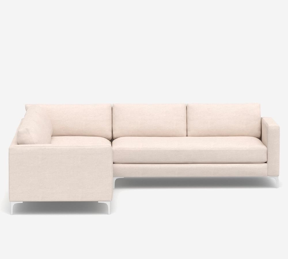 Jake Upholstered 3Piece LShaped Sectional Sofa Pottery Barn