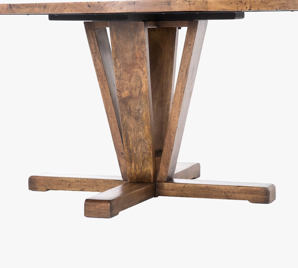 Parkview Reclaimed Wood Round Pedestal Dining Table Pottery Barn