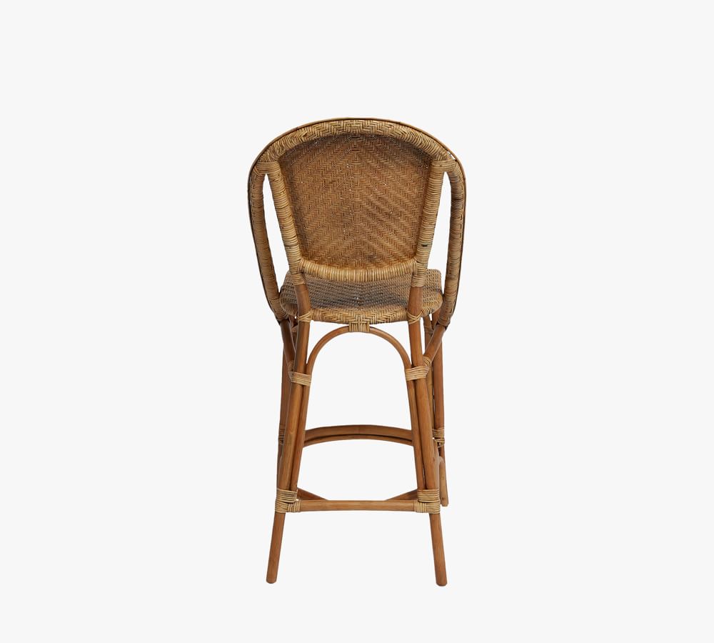 Alanis Rattan Bar & Counter Stools Pottery Barn