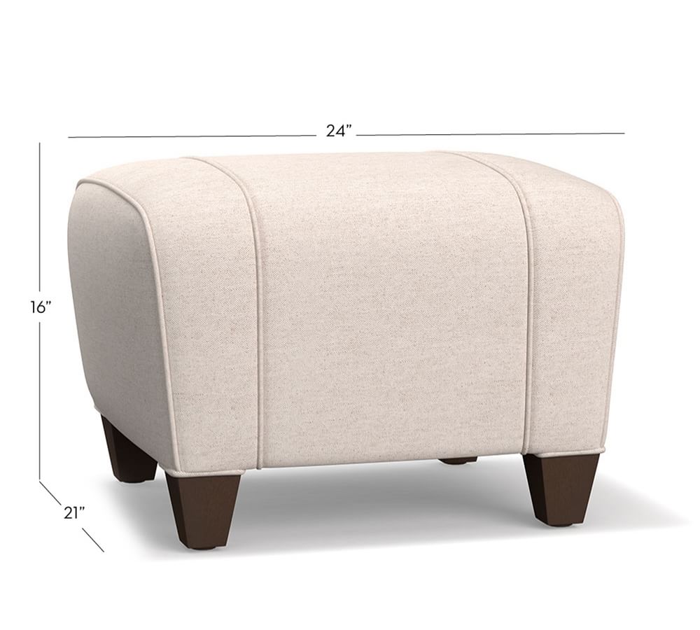 Manhattan Upholstered Ottoman Pottery Barn