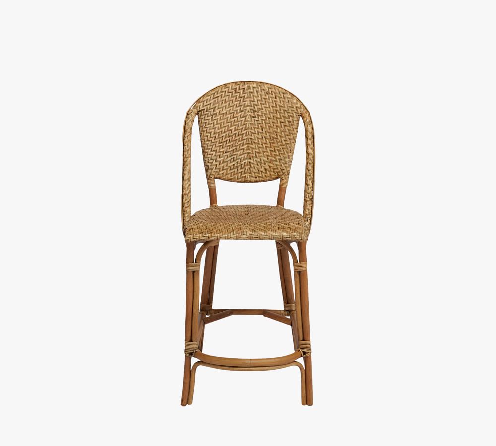 Alanis Rattan Bar & Counter Stools Pottery Barn
