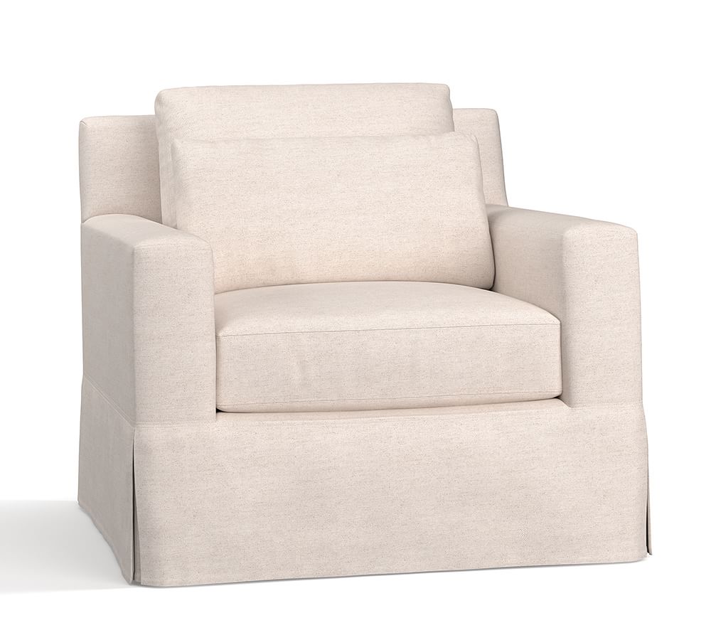 York Square Arm Deep Seat Slipcovered Armchair Pottery Barn