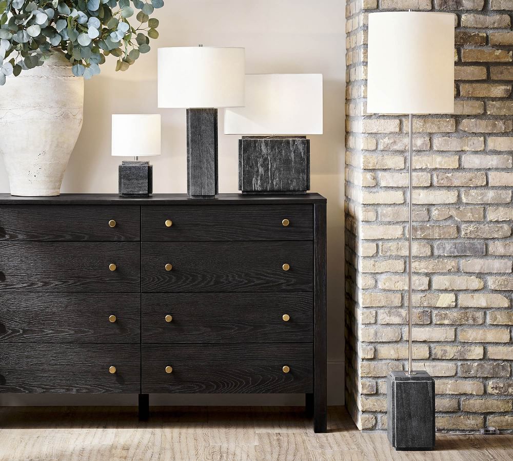 Amara Marble Rectangular Table Lamp Pottery Barn