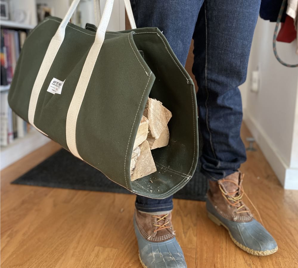 Canvas Log Carrier Pottery Barn