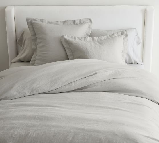 pottery barn gray duvet cover