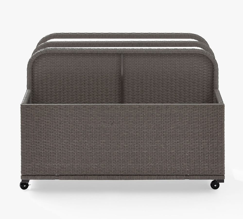Benson Outdoor Wicker Pool Storage Caddy | Pottery Barn