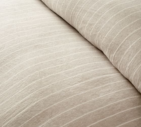 striped belgian flax linen duvet cover