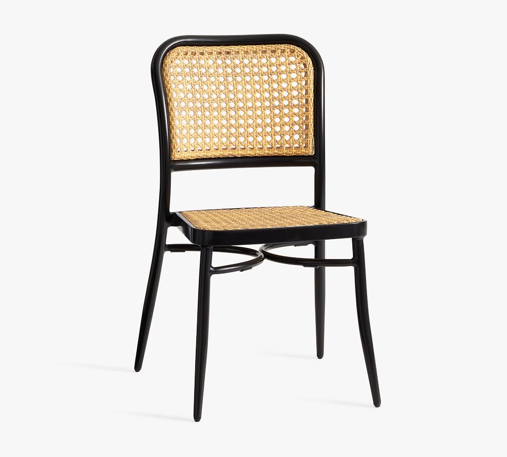 Leucadia Metal & Cane Stackable Bistro Chair Pottery Barn