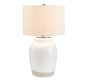 Miller Ceramic Table Lamp, Ivory | Pottery Barn