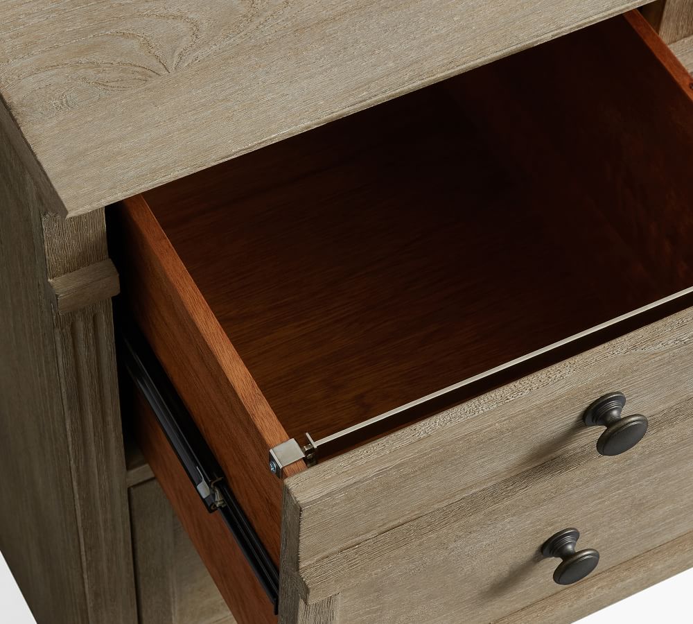 Livingston 7Piece Entertainment Center with Glass Gray Wash