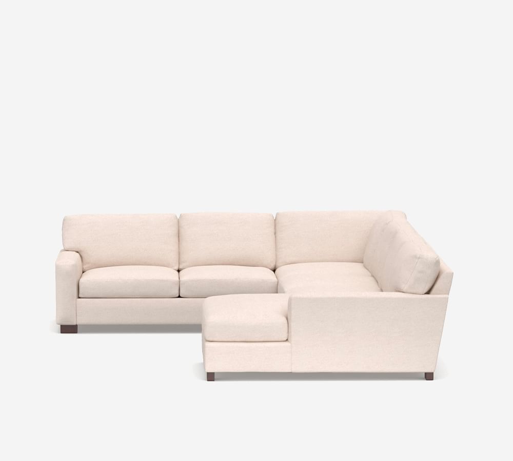 Turner Square Arm Upholstered 4Piece Chaise Sectional Pottery Barn
