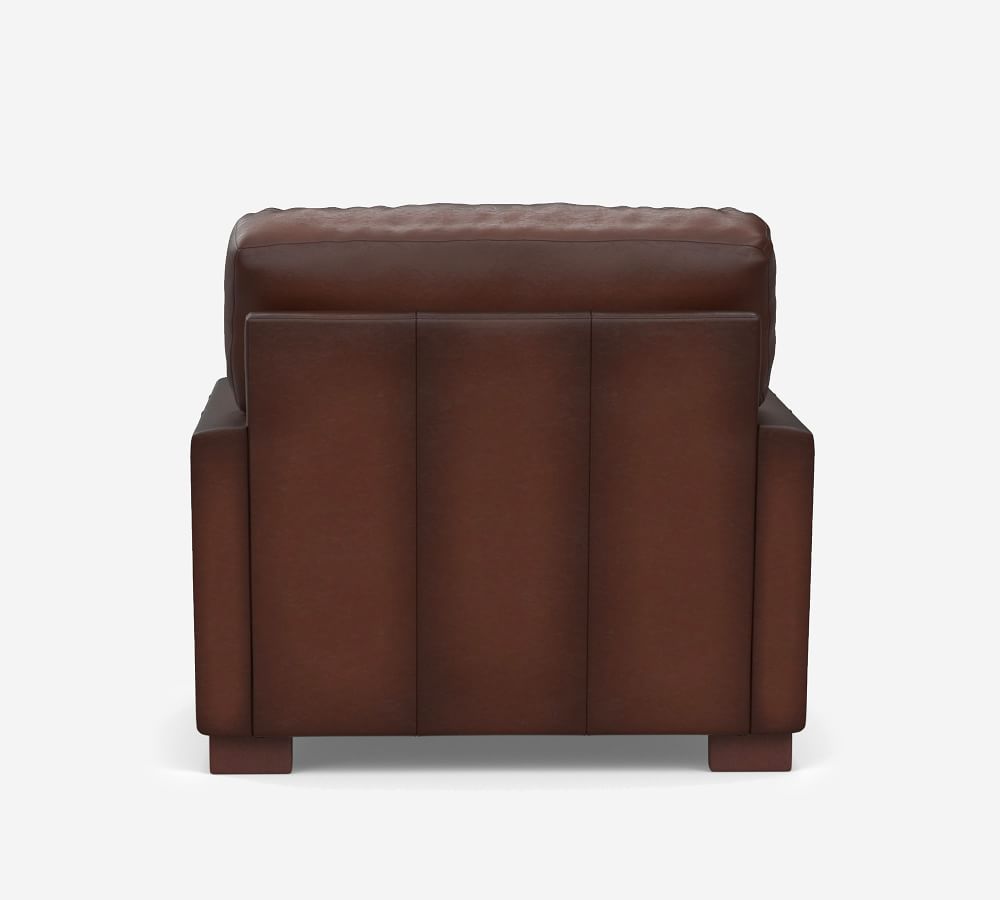 Turner Square Arm Leather Armchair | Pottery Barn